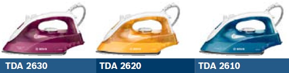 Серия утюгов Bosch sensixx B1 представляют модели TDA2630, TDA2620 и TDA2610